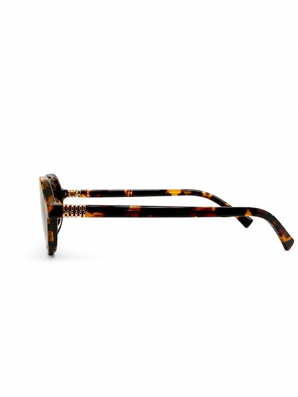 Miu Miu Pink Lens Tortoiseshell Oval Sunglasses